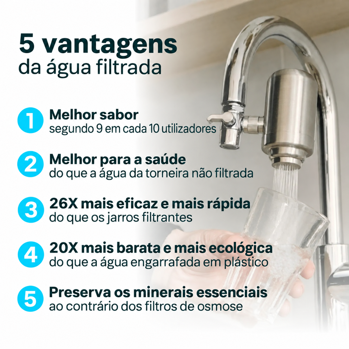 filtro de água para torneira