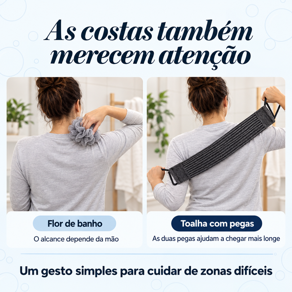 Toalha de banho esfoliante