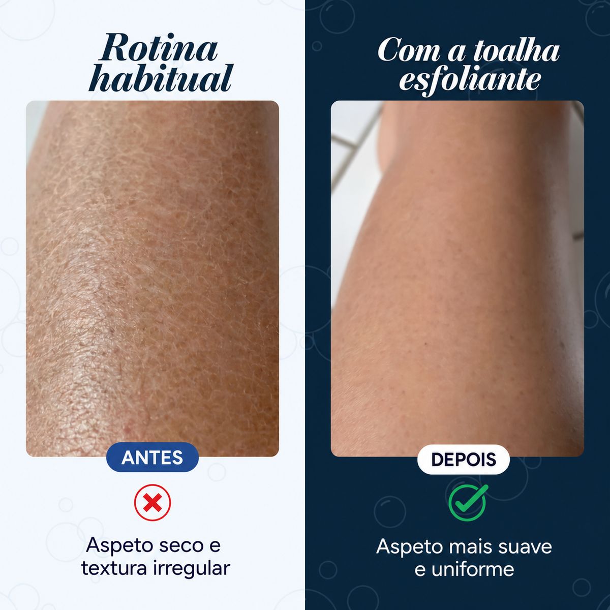 Toalha de banho esfoliante