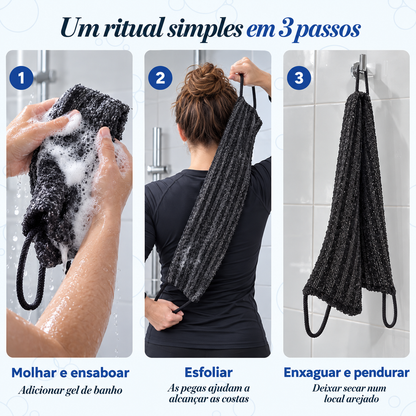 Toalha de banho esfoliante